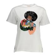 Witte T-shirt met korte mouwen voor dames Kocca , White , Dames