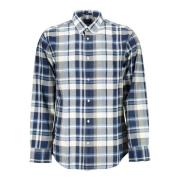 Blauw Overhemd Lange Mouw Button Down Gant , Multicolor , Heren