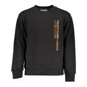 Zwarte Sweatshirt met Lange Mouwen Logo Calvin Klein , Black , Heren