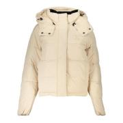 Beige Hoodie met Afneembare Capuchon Calvin Klein , Beige , Dames