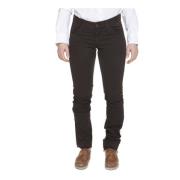 Bruine Dames Slim Fit Broek Logo Gant , Brown , Dames