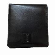 Pre-owned Leather wallets Yves Saint Laurent Vintage , Black , Heren