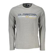 Lange Mouw Heren T-shirt Grijs La Martina , Gray , Heren