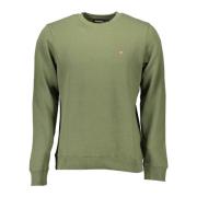 Groene Sweatshirt met Lange Mouwen en Geborduurd Logo Napapijri , Gree...