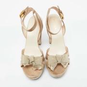 Pre-owned Leather sandals Prada Vintage , Beige , Dames