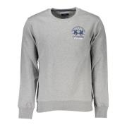 Grijze Sweatshirt met Geborduurd Logo La Martina , Gray , Heren