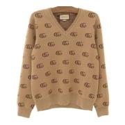 Pre-owned Cashmere tops Gucci Vintage , Brown , Dames