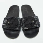 Pre-owned Fabric sandals Chanel Vintage , Black , Dames