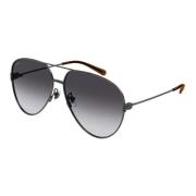 Stijlvolle zonnebril in Ruthenium/Grey Shaded Gucci , Gray , Dames