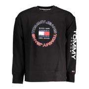 Zwarte Sweatshirt met Print en Lange Mouwen Tommy Hilfiger , Black , H...