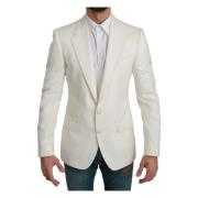 Witte Wollen Blazer Sicilia Model Dolce & Gabbana , White , Heren