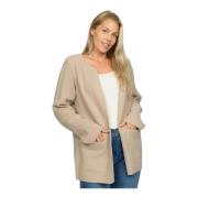 Zachte Open Cardigan Larke.Ea24 Sand 2-Biz , Beige , Dames