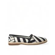 Gestreepte Canvas Espadrilles Stijlvolle Charme Dolce & Gabbana , Blac...