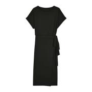 Midi jurk met riem en korte mouwen Ba&Sh , Black , Dames