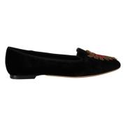 Elegante platte lakleren schoenen Dolce & Gabbana , Black , Dames