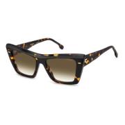 Stijlvolle zonnebril in bruine tint Carrera , Black , Unisex