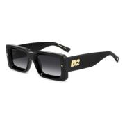 Stijlvolle zonnebril zwart montuur Dsquared2 , Black , Unisex