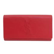 Pre-owned Leather wallets Saint Laurent Vintage , Red , Dames