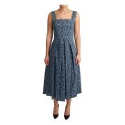 Chique A-lijn jurk met blauw hart Dolce & Gabbana , Blue , Dames