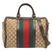 Pre-owned Leather gucci-bags Gucci Vintage , Brown , Dames