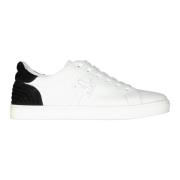 Witte Leren Logo Sneakers voor Heren Dolce & Gabbana , White , Heren