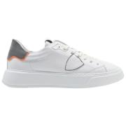 Lage Tempel Sneakers in Wit Zilver Philippe Model , White , Heren