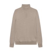 Greyson Half Zip Merino Gebreide Trui Les Deux , Beige , Heren