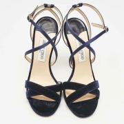 Pre-owned Satin sandals Jimmy Choo Pre-owned , Black , Dames