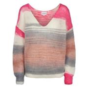 Gestreepte Mohair Trui Pink Dream American Dreams , Pink , Dames