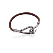 Pre-owned Leather bracelets Hermès Vintage , Brown , Dames