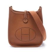 Pre-owned Leather shoulder-bags Hermès Vintage , Brown , Dames