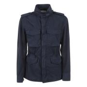 Katoenen Field Jacket - Stijlvol en Comfortabel Aspesi , Blue , Heren