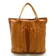 Pre-owned Leather handbags Hermès Vintage , Beige , Dames