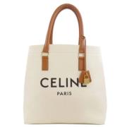 Pre-owned Canvas celine-bags Celine Vintage , White , Dames