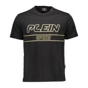 Korte Mouw Heren T-shirt Zwart Plein Sport , Black , Heren