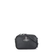 Zwarte Schoudertas met Orb Logo Vivienne Westwood , Black , Dames