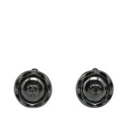 Pre-owned Metal earrings Chanel Vintage , Gray , Dames