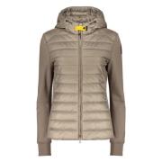 Gewatteerd jack met capuchon en zakken Parajumpers , Beige , Dames