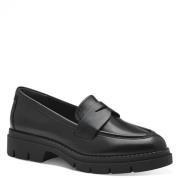 Klassieke leren loafer Tamaris , Black , Dames