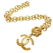 Pre-owned Metal chanel-jewelry Chanel Vintage , Yellow , Dames