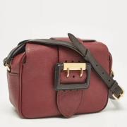 Pre-owned Leather shoulder-bags Burberry Vintage , Red , Dames