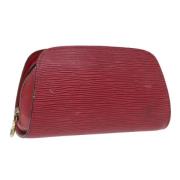 Pre-owned Leather pouches Louis Vuitton Vintage , Red , Dames