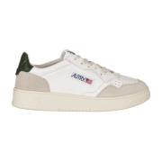 Witte Leren Sneakers met Suède Inzetstukken Autry , White , Heren