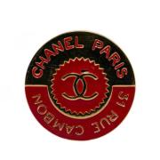 Pre-owned Metal brooches Chanel Vintage , Red , Dames