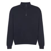 Hoge Gauge Sweat Half Zip Sweater Auralee , Blue , Heren