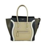 Pre-owned Leather celine-bags Celine Vintage , Beige , Dames