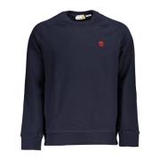 Blauwe Sweater met Lange Mouwen en Geborduurd Logo Timberland , Blue ,...