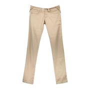 Beige Damesbroek, Slimme Pijp, Logo YES ZEE , Beige , Dames