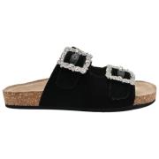 Velvet Zwarte Sandalen Strategia , Black , Dames