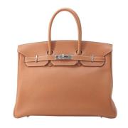 Pre-owned Leather handbags Hermès Vintage , Brown , Dames